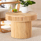 bali & pari Iryna Modern Bohemian Natural Rattan End Table FredCo