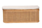 bali & pari Ishana Bohemian Natural Rattan Storage Bench FredCo