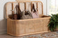 bali & pari Ishana Bohemian Natural Rattan Storage Bench FredCo