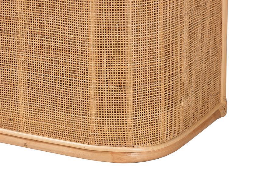bali & pari Ishana Bohemian Natural Rattan Storage Bench FredCo