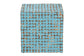 bali & pari Janella Bohemian Sky Blue Coconut Shell and Acacia Wood End Table FredCo