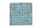 bali & pari Janella Bohemian Sky Blue Coconut Shell and Acacia Wood End Table FredCo