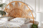 bali & pari Jasmine Modern Bohemian Natural Rattan Queen Size Standalone Headboard FredCo