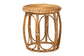 bali & pari Jayana Natural Rattan Round End Table - Handwoven Wicker Accent Table with Open Frame Base, Lightweight Coastal Boho Side Table for Living Room or Patio FredCo