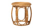 bali & pari Jayana Natural Rattan Round End Table - Handwoven Wicker Accent Table with Open Frame Base, Lightweight Coastal Boho Side Table for Living Room or Patio FredCo