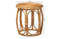 bali & pari Jayana Natural Rattan Round End Table - Handwoven Wicker Accent Table with Open Frame Base, Lightweight Coastal Boho Side Table for Living Room or Patio FredCo