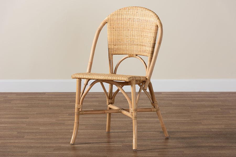 bali & pari Jaylyn Bohemian Natural Rattan Dining Chair FredCo