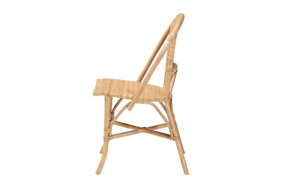 bali & pari Jaylyn Bohemian Natural Rattan Dining Chair FredCo