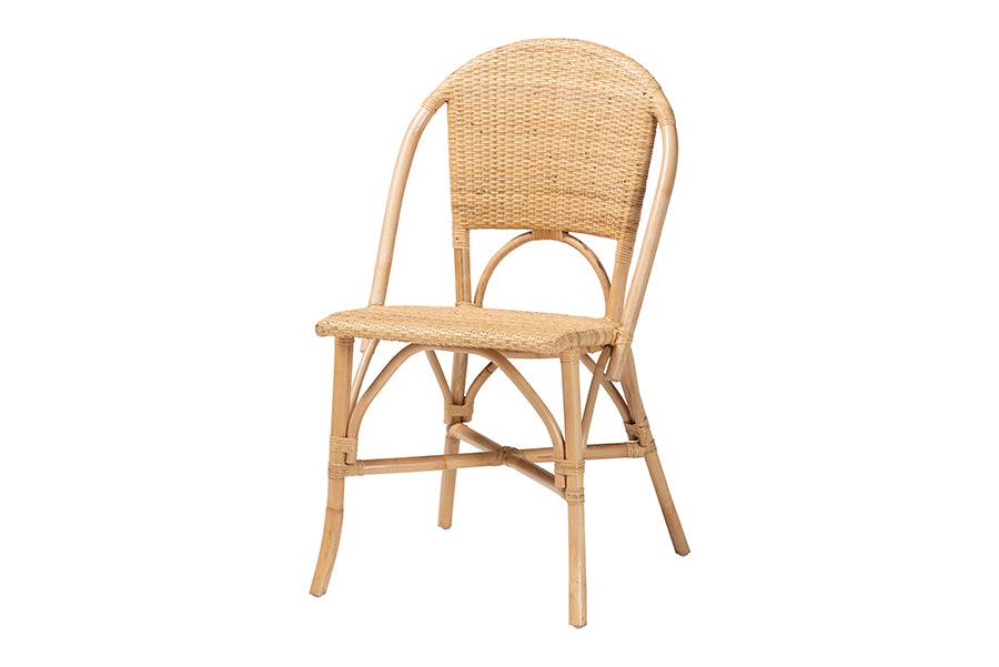 bali & pari Jaylyn Bohemian Natural Rattan Dining Chair FredCo