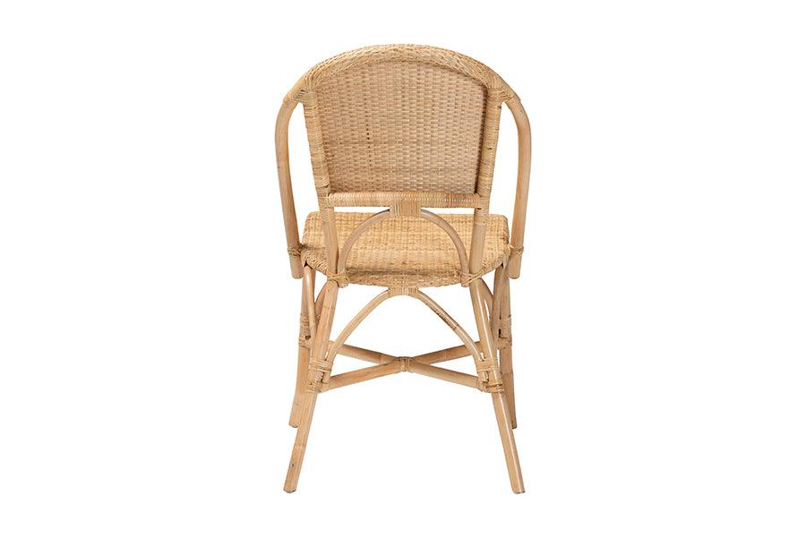 bali & pari Jaylyn Bohemian Natural Rattan Dining Chair FredCo