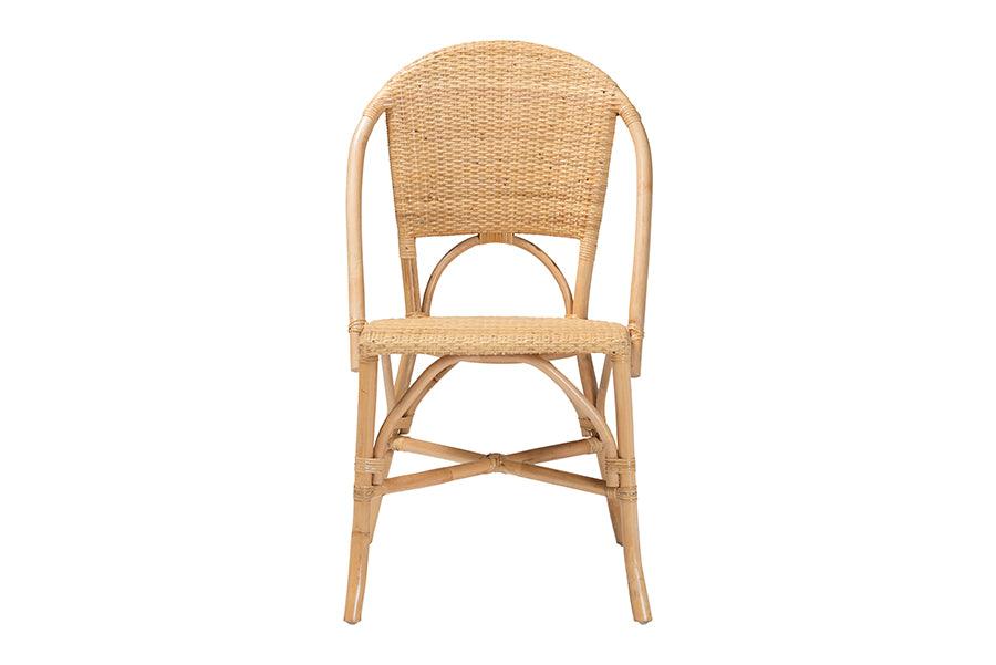 bali & pari Jaylyn Bohemian Natural Rattan Dining Chair FredCo