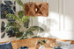 bali & pari Jeneth Natural Rattan Pendant Lampshade - Coastal Boho Ceiling Light Cover with Handcrafted Geometric Design FredCo