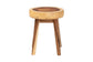 bali & pari Jia Suar Wood End Table - Handcrafted Side Table with Live Edge Round Top and Tapered Legs, Rustic Boho Accent Furniture for Living Room, Bedroom, or Patio FredCo