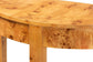 bali & pari Jihan Modern and Contemporary Natural Real Burl Wood Half-Moon Console Table FredCo