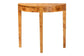 bali & pari Jihan Modern and Contemporary Natural Real Burl Wood Half-Moon Console Table FredCo