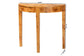 bali & pari Jihan Modern and Contemporary Natural Real Burl Wood Half-Moon Console Table FredCo