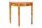 bali & pari Jihan Modern and Contemporary Natural Real Burl Wood Half-Moon Console Table FredCo