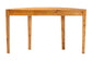 bali & pari Jihan Modern and Contemporary Natural Real Burl Wood Half-Moon Large Console Table FredCo