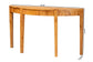 bali & pari Jihan Modern and Contemporary Natural Real Burl Wood Half-Moon Large Console Table FredCo