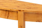 bali & pari Jihan Modern and Contemporary Natural Real Burl Wood Half-Moon Large Console Table FredCo