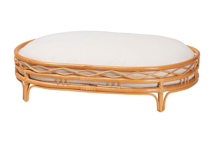 bali & pari Jovia Bohemian Honey Rattan Pet Bed FredCo