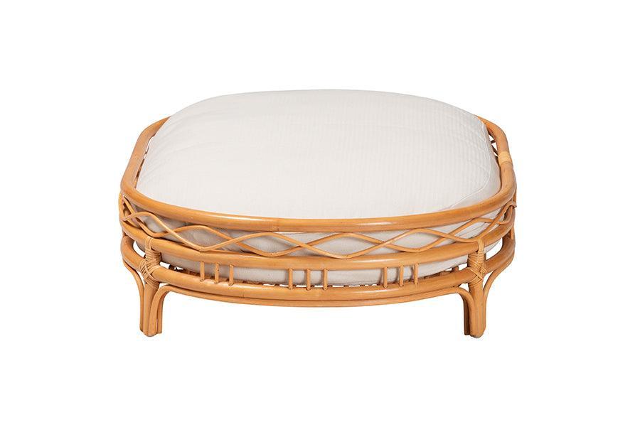 bali & pari Jovia Bohemian Honey Rattan Pet Bed FredCo