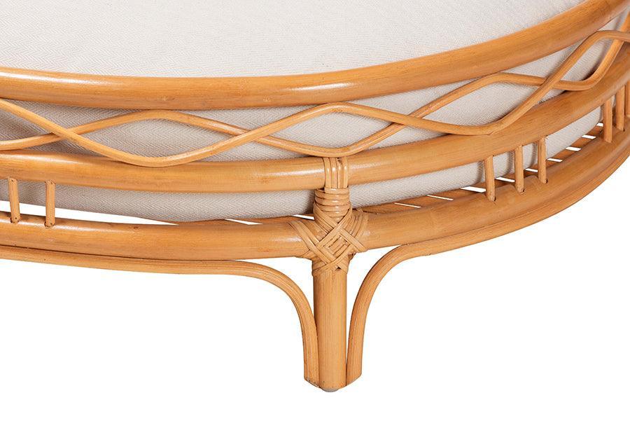 bali & pari Jovia Bohemian Honey Rattan Pet Bed FredCo