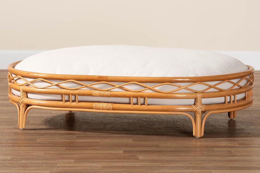 bali & pari Jovia Bohemian Honey Rattan Pet Bed FredCo