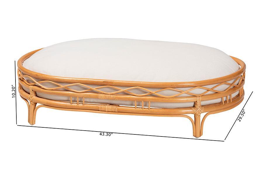 bali & pari Jovia Bohemian Honey Rattan Pet Bed FredCo