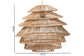 bali & pari Kaede Handwoven Jute Pendant Lampshade - Coastal Boho Ceiling Light Cover with Tiered Design FredCo