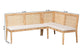 bali & pari Kalimantan Bohemian Light Honey Rattan 2-Piece Banquette Set FredCo