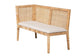 bali & pari Kalimantan Bohemian Light Honey Rattan 2-Piece Banquette Set FredCo