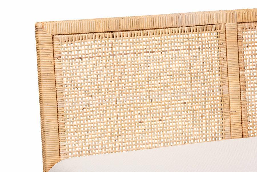 bali & pari Kalimantan Bohemian Light Honey Rattan 2-Piece Banquette Set FredCo