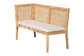 bali & pari Kalimantan Bohemian Light Honey Rattan 3-Piece Dining Nook Set FredCo