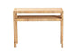 bali & pari Kalimantan Bohemian Light Honey Rattan and Acacia Wood Console Table FredCo