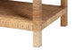 bali & pari Kalimantan Bohemian Light Honey Rattan and Mahogany Wood Rectangle Coffee Table FredCo
