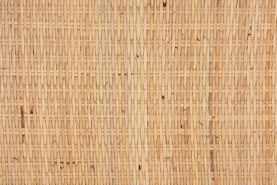 bali & pari Kalimantan Bohemian Light Honey Rattan and Mahogany Wood Square Coffee Table FredCo