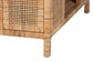 bali & pari Kalimantan Bohemian Light Honey Rattan and Mahogany Wood Square Coffee Table FredCo