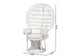 bali & pari Kallima Modern Bohemian White Natural Rattan Peacock Chair FredCo