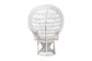 bali & pari Kallima Modern Bohemian White Natural Rattan Peacock Chair FredCo