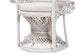bali & pari Kallima Modern Bohemian White Natural Rattan Peacock Chair FredCo