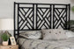 bali & pari Karavo Bohemian Black Natural Rattan King Size Standalone Headboard FredCo