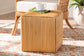 bali & pari Karina Bohemian Light Honey Rattan Footstool FredCo