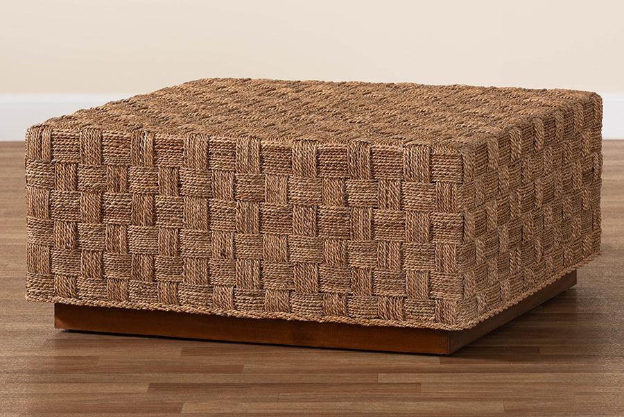 bali & pari Karina Bohemian Natural Seagrass Coffee Table FredCo