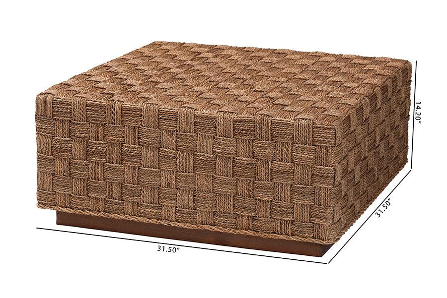 bali & pari Karina Bohemian Natural Seagrass Coffee Table FredCo