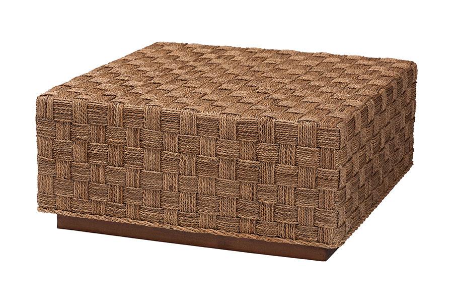 bali & pari Karina Bohemian Natural Seagrass Coffee Table FredCo
