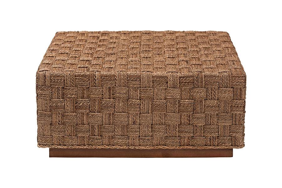 bali & pari Karina Bohemian Natural Seagrass Coffee Table FredCo