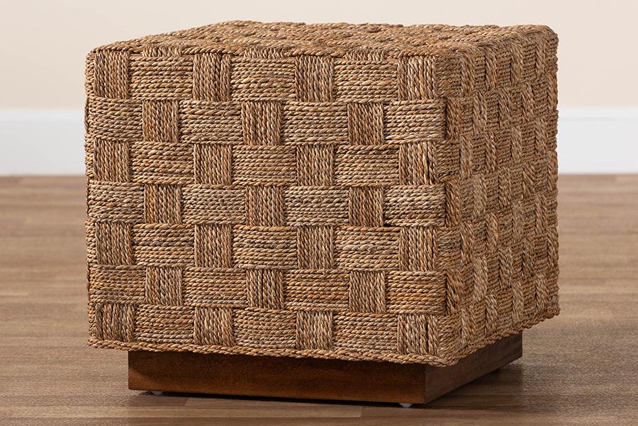 bali & pari Karina Bohemian Natural Seagrass End Table FredCo