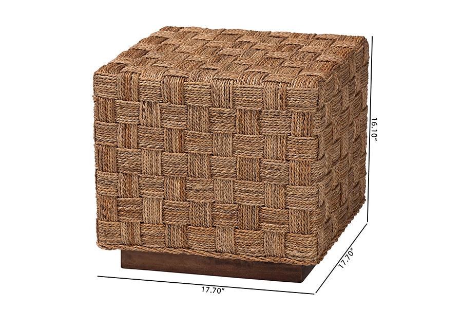 bali & pari Karina Bohemian Natural Seagrass End Table FredCo