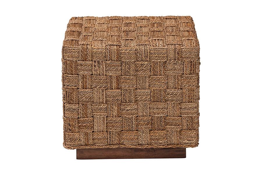 bali & pari Karina Bohemian Natural Seagrass End Table FredCo